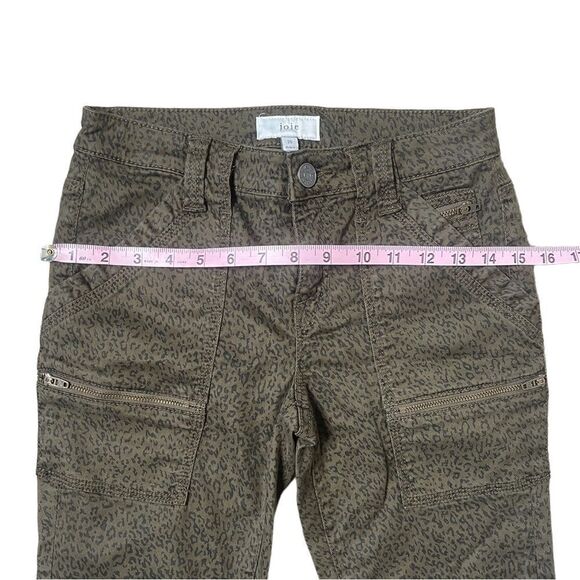 Joie Park Skinny Leopard Green Moto Cargo Ankle Fit Skinny Jeans Size 25 - Picture 11 of 16